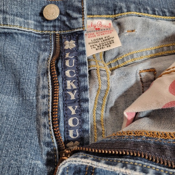 Lucky Brand Womens Denim Jeans Sz 32 Loose Fit Dungarees By Gene Montesano 0192 - Picture 11 of 13